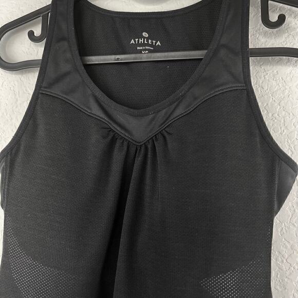Athleta Gel Mesh Supercharged 2 in 1 Shelf Bra Athletic Tank Black Size XS - Picture 6 of 10